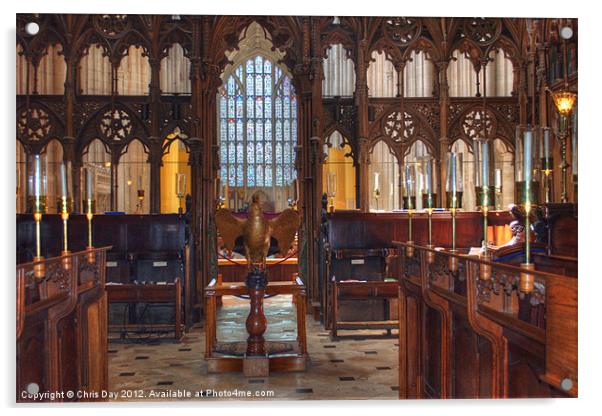 Winchester Cathedral Quire Acrylic by Chris Day