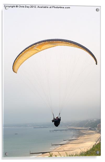 Paraglider Acrylic by Chris Day