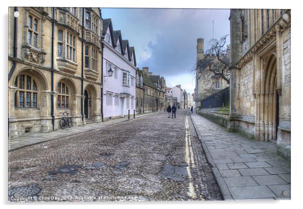 Merton Street Oxford Acrylic by Chris Day