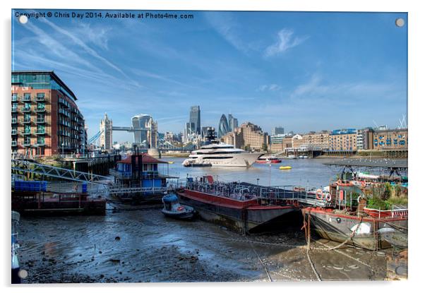 City of London Skyline Acrylic by Chris Day