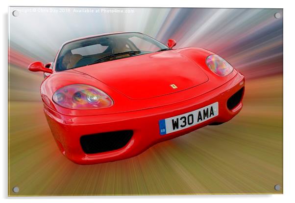 Ferrari 360 Modena Acrylic by Chris Day