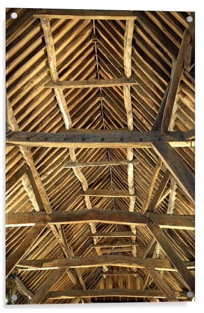 The Great Barn Roof Acrylic by Chris Day