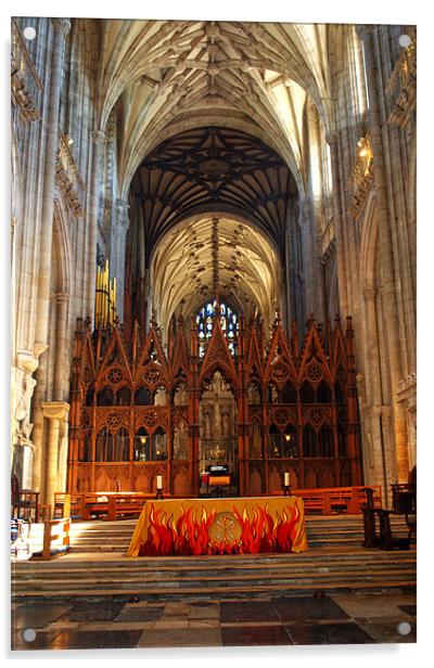Winchester Cathedral Altar Acrylic by Chris Day