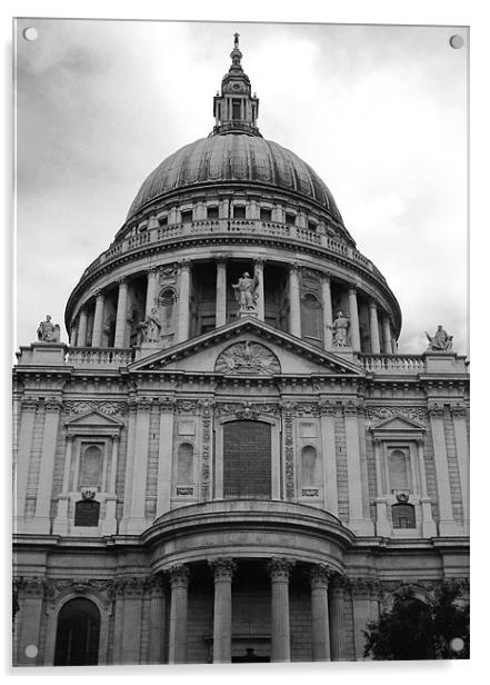 St Pauls Cathedral in Black and White Acrylic by Chris Day