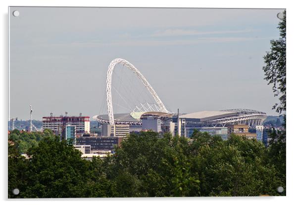 Wembley Stadium Acrylic by Chris Day