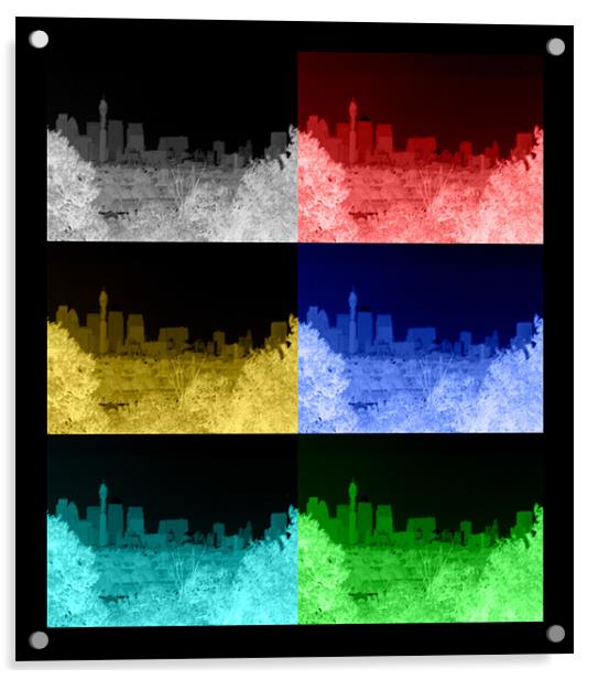 Negativecity montage - London Skyline Acrylic by Chris Day