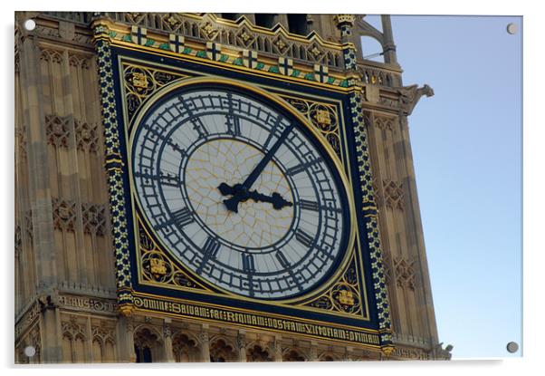 Big Ben clock face Acrylic by Chris Day