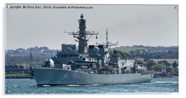 HMS St Albans Acrylic by Chris Day