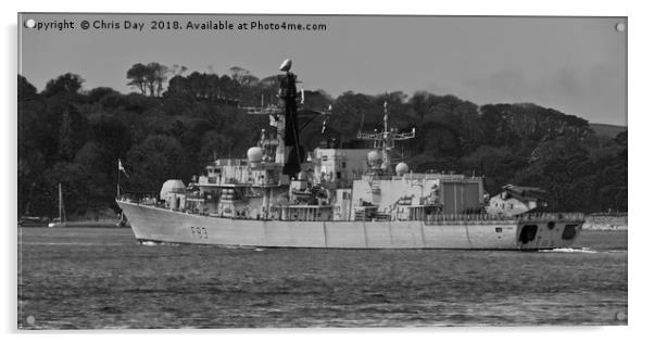 HMS St Albans  Acrylic by Chris Day