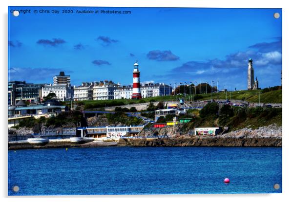 Plymouth Hoe  Acrylic by Chris Day