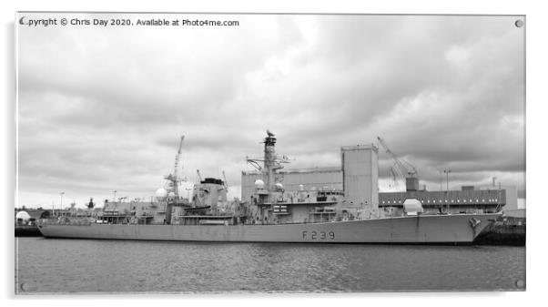 HMS Richmond Acrylic by Chris Day
