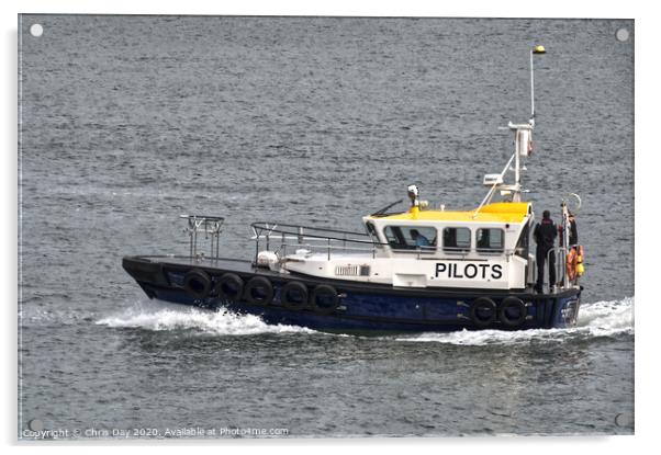 Plymouth Pilot Boat Acrylic by Chris Day