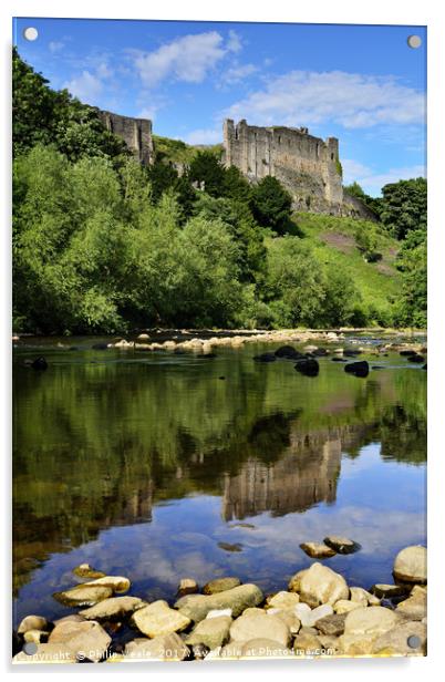 Richmond Castle's Summer Reflection Acrylic by Philip Veale