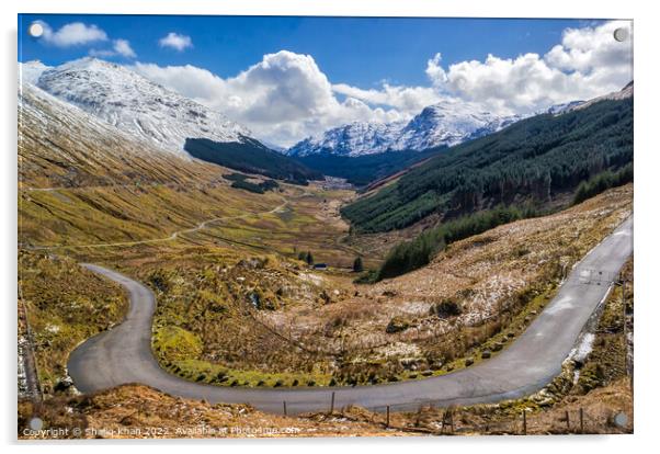 Rest and Be Thankful from Glen Croe, Scotland Acrylic by Shafiq Khan