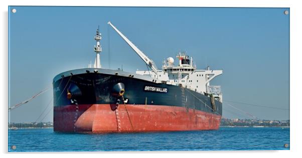  British Mallard tanker moored in Botany Bay Acrylic by Geoff Childs