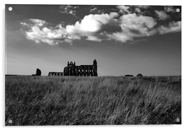 Whitby Abbey Acrylic by Joanna Pinder