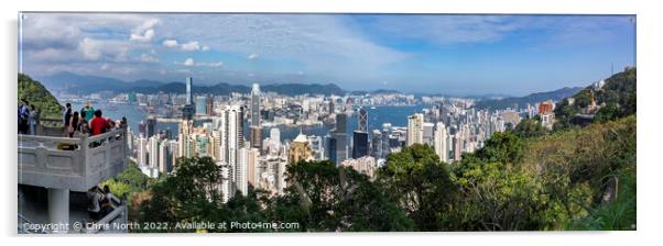 Victoria Peak and Hong Kong Acrylic by Chris North