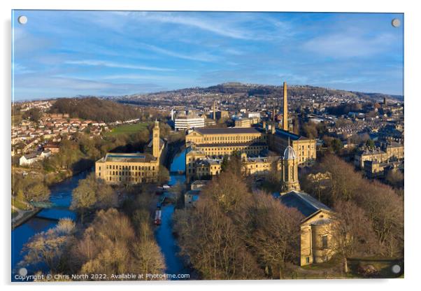 Titus Salt's Village at Saltaire Acrylic by Chris North