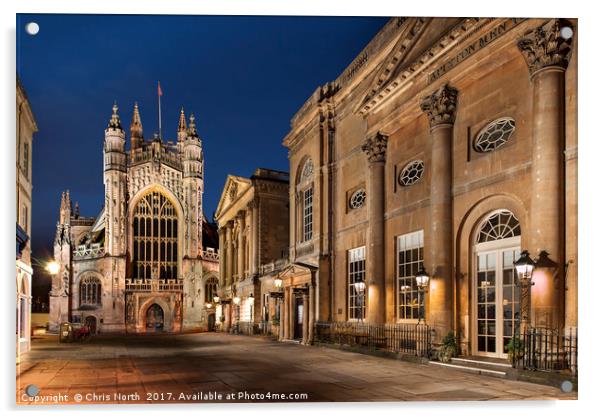 Bath Abbey. Acrylic by Chris North