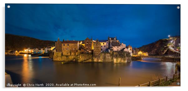 Staithes at Twilight Acrylic by Chris North