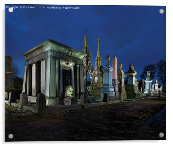 Undercliffe Cemetery, Bradford. Acrylic by Chris North