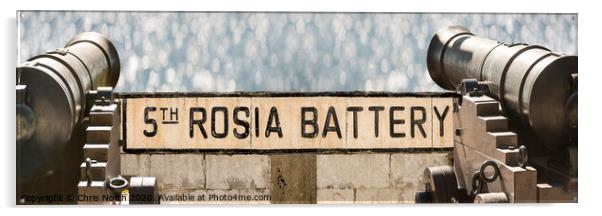 5th Rosia  gun battery, Gibraltar. Acrylic by Chris North