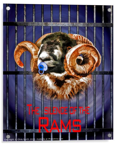 The silence of the Rams. Acrylic by Chris North