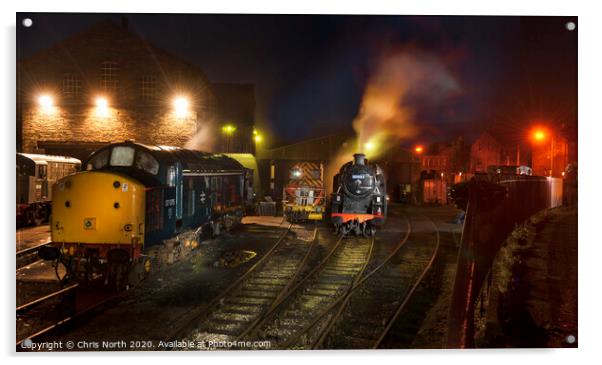 Haworth Shunting Yard. Acrylic by Chris North