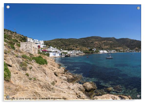 Vathy on the island of Sifnos. Acrylic by Chris North