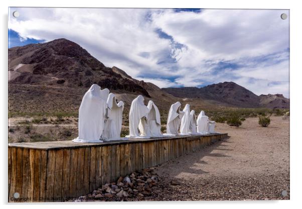 Ghosts of Goldwell open air museum. Nevada. Acrylic by Chris North