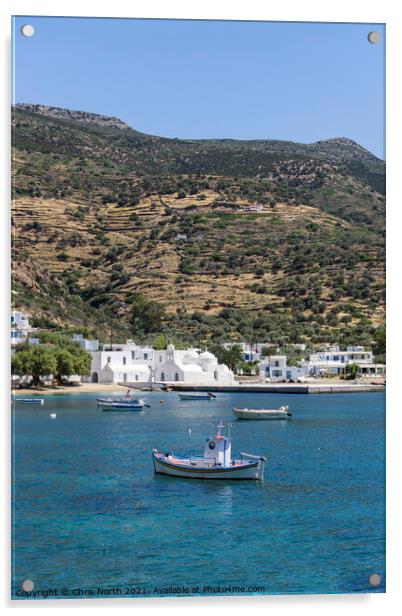 Vathy on the island of Sifnos. Acrylic by Chris North