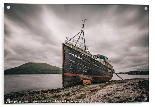 Fort William Shipwreck Acrylic by James Merrick