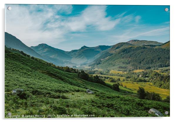 Scottish Highlands landscape Acrylic by James Merrick
