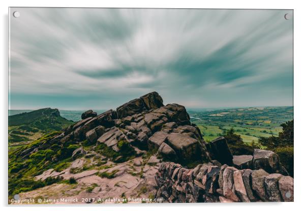 The Roaches, Staffordshire landscape Acrylic by James Merrick