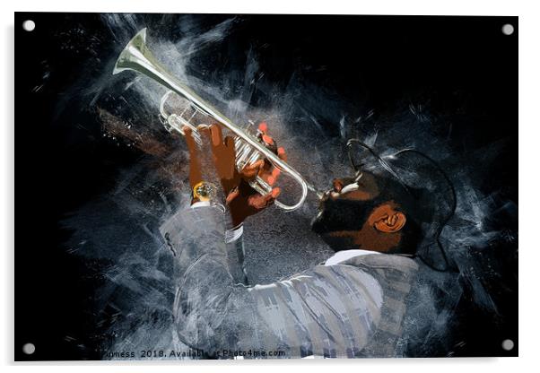 The Trumpeter Acrylic by Keith Furness