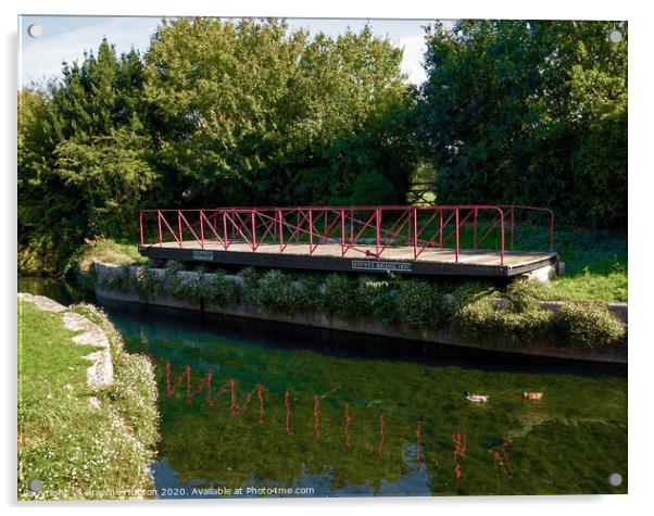 Canal swing bridge Acrylic by Graeme Hutson