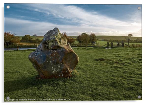 An ancient standing stone Acrylic by Graeme Hutson