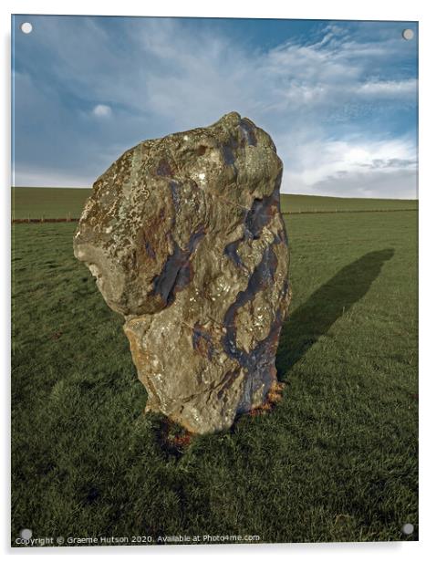 A standing stone Acrylic by Graeme Hutson