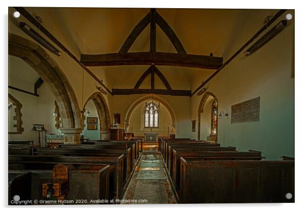 Old English Church interior Acrylic by Graeme Hutson