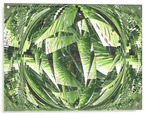 Palm leaves Acrylic by Kate Small