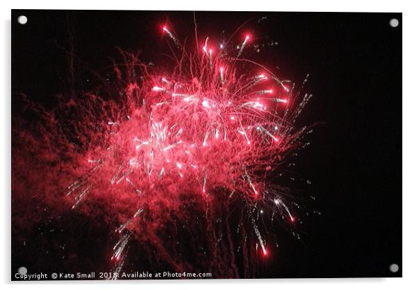 Firework in red Acrylic by Kate Small