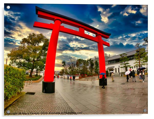 The kyoto gate. Acrylic by Yagya Parajuli
