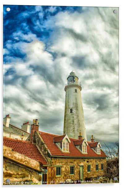 Tynmouth Lighthouse Acrylic by Antony Atkinson
