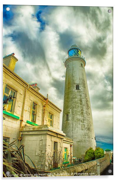 Lighthouse at Tynemouth Acrylic by Antony Atkinson