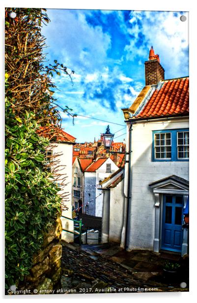 The Streets of Robin Hood's Bay Acrylic by Antony Atkinson