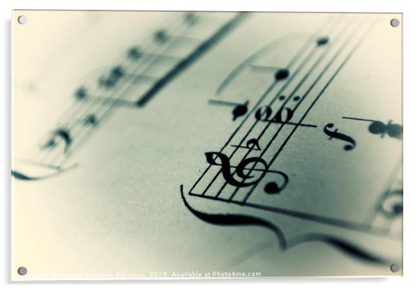 Musical Note Acrylic by Antony Atkinson