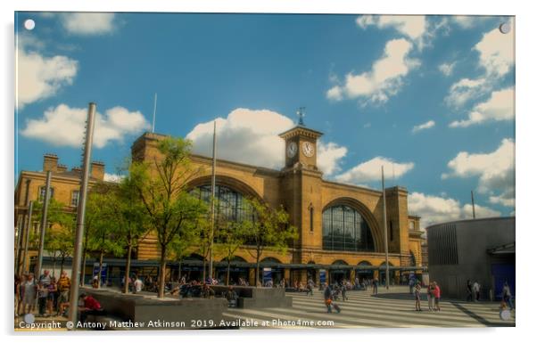 Kings Cross Station Acrylic by Antony Atkinson