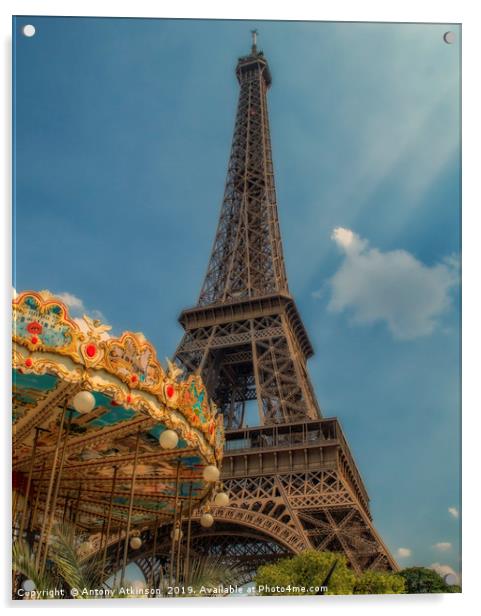 Paris in the Summer Acrylic by Antony Atkinson