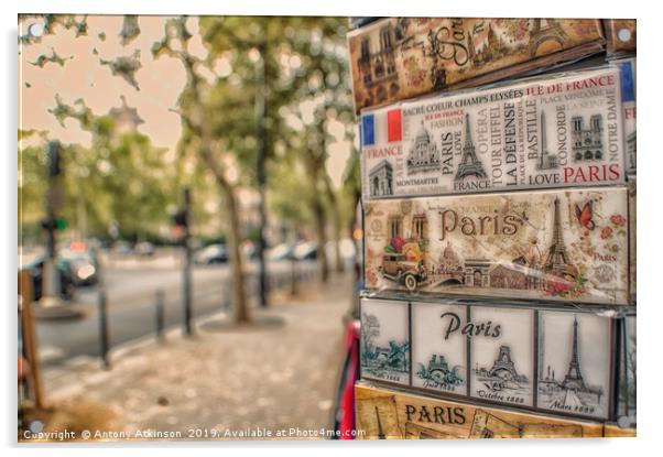 Paris In Summer Acrylic by Antony Atkinson