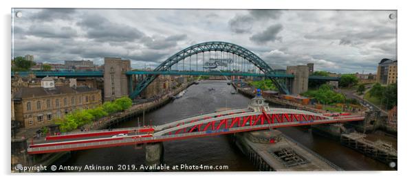 Newcastle Tyne Bridge Acrylic by Antony Atkinson